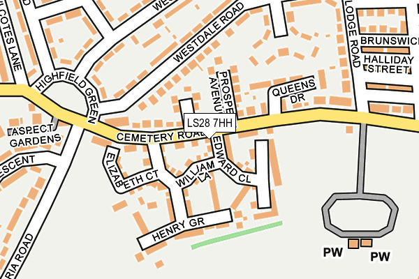 LS28 7HH map - OS OpenMap – Local (Ordnance Survey)