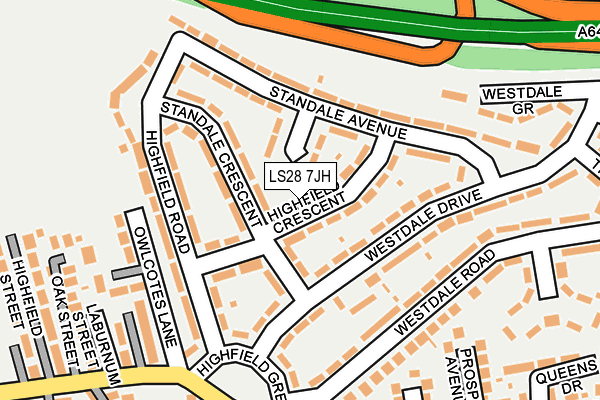 LS28 7JH map - OS OpenMap – Local (Ordnance Survey)