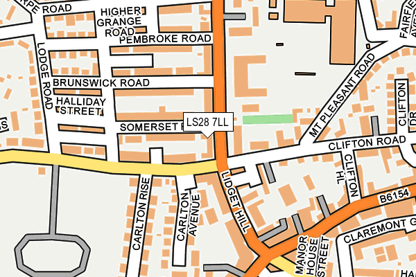 LS28 7LL map - OS OpenMap – Local (Ordnance Survey)