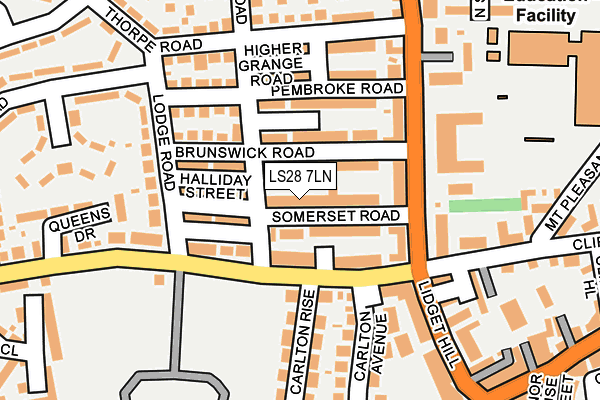 LS28 7LN map - OS OpenMap – Local (Ordnance Survey)