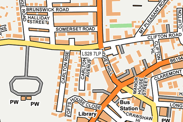 LS28 7LP map - OS OpenMap – Local (Ordnance Survey)