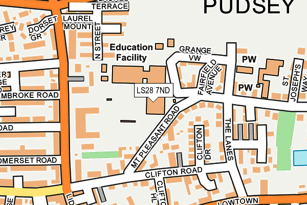 LS28 7ND map - OS OpenMap – Local (Ordnance Survey)