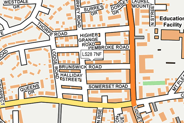 LS28 7NF map - OS OpenMap – Local (Ordnance Survey)
