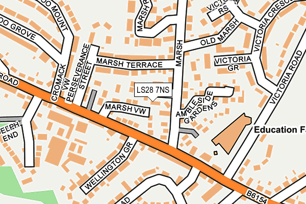LS28 7NS map - OS OpenMap – Local (Ordnance Survey)
