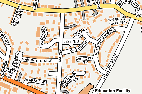 LS28 7NU map - OS OpenMap – Local (Ordnance Survey)