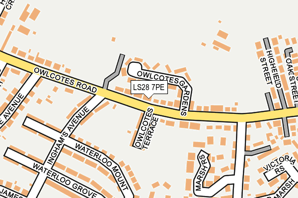 LS28 7PE map - OS OpenMap – Local (Ordnance Survey)