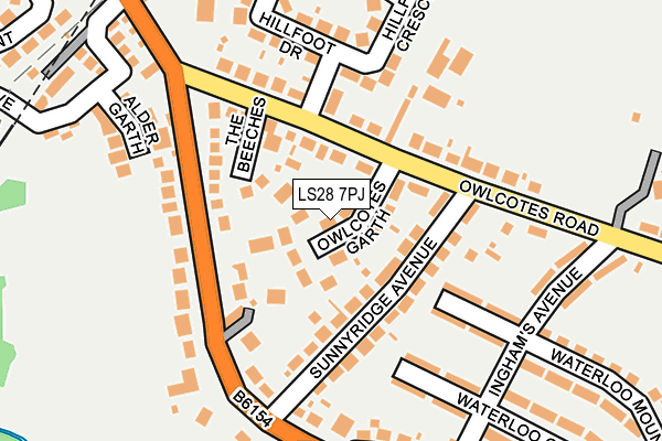 LS28 7PJ map - OS OpenMap – Local (Ordnance Survey)