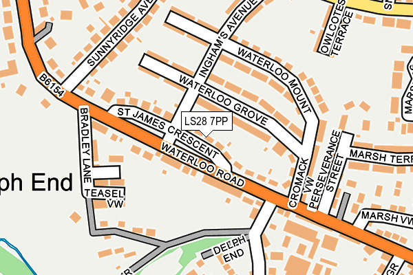 LS28 7PP map - OS OpenMap – Local (Ordnance Survey)