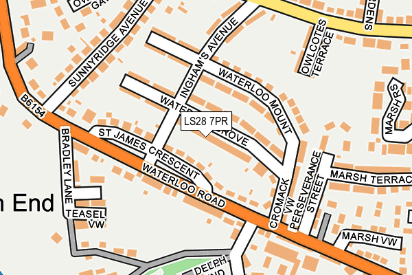 LS28 7PR map - OS OpenMap – Local (Ordnance Survey)