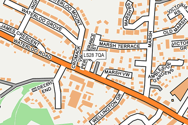 LS28 7QA map - OS OpenMap – Local (Ordnance Survey)