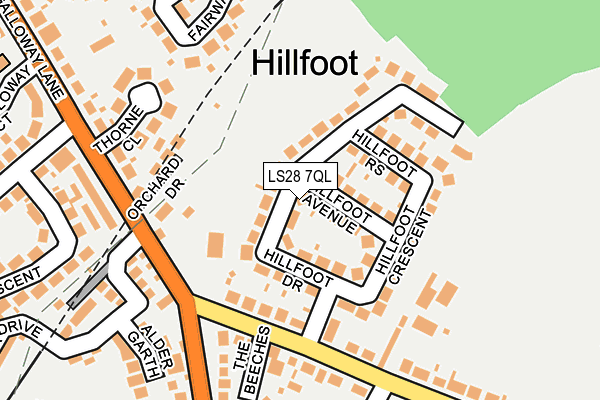 LS28 7QL map - OS OpenMap – Local (Ordnance Survey)