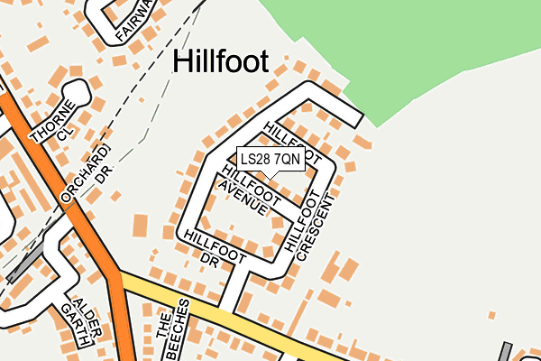 LS28 7QN map - OS OpenMap – Local (Ordnance Survey)