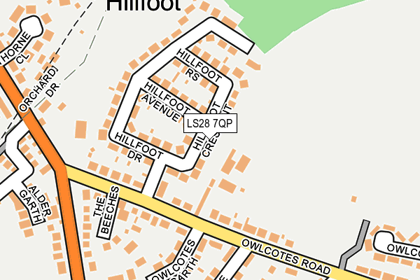 LS28 7QP map - OS OpenMap – Local (Ordnance Survey)
