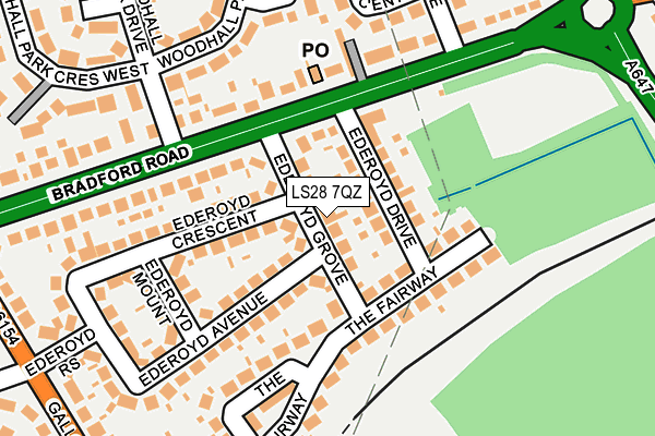 LS28 7QZ map - OS OpenMap – Local (Ordnance Survey)