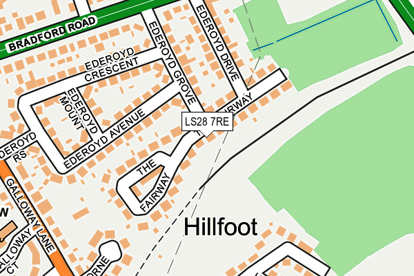 LS28 7RE map - OS OpenMap – Local (Ordnance Survey)