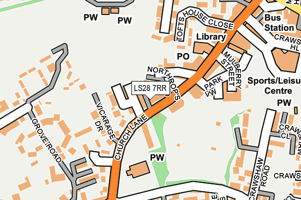 LS28 7RR map - OS OpenMap – Local (Ordnance Survey)