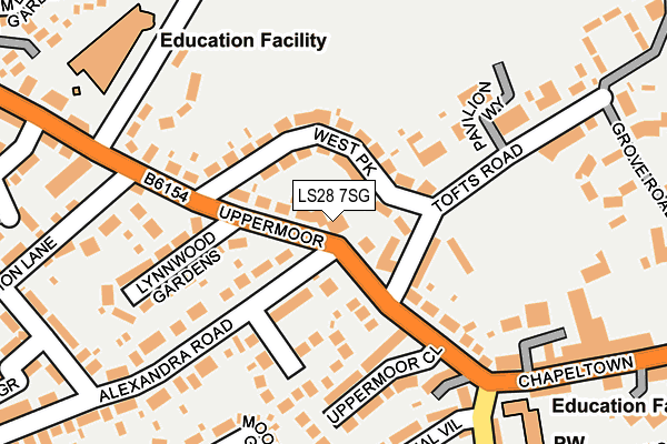 LS28 7SG map - OS OpenMap – Local (Ordnance Survey)