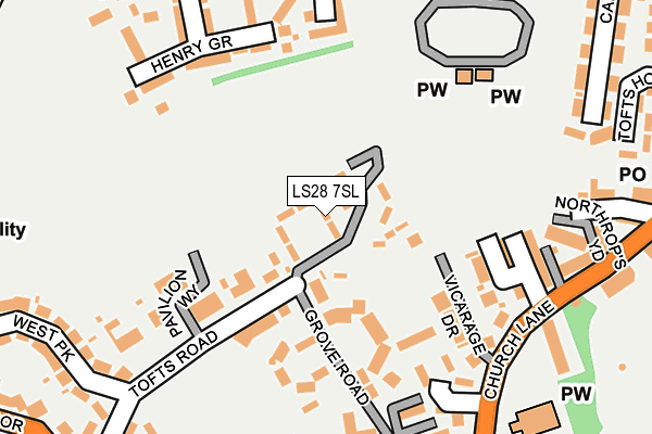 LS28 7SL map - OS OpenMap – Local (Ordnance Survey)
