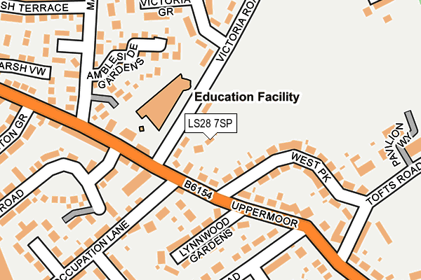 LS28 7SP map - OS OpenMap – Local (Ordnance Survey)