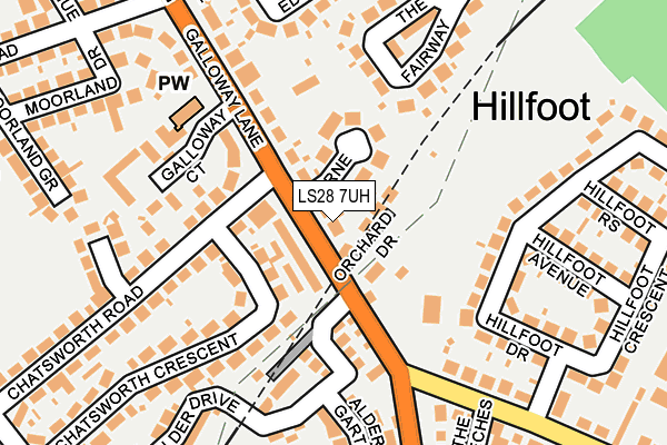 LS28 7UH map - OS OpenMap – Local (Ordnance Survey)