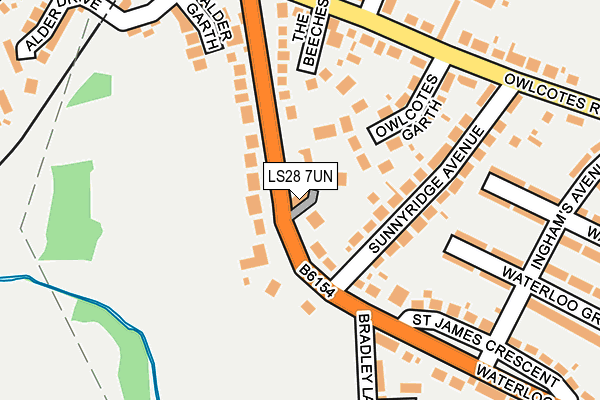 LS28 7UN map - OS OpenMap – Local (Ordnance Survey)