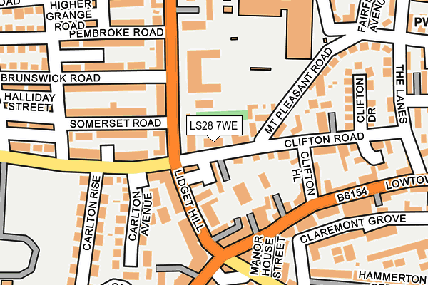 LS28 7WE map - OS OpenMap – Local (Ordnance Survey)