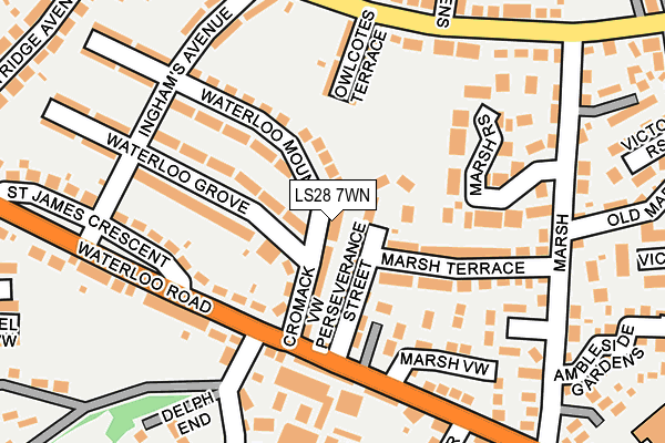 LS28 7WN map - OS OpenMap – Local (Ordnance Survey)