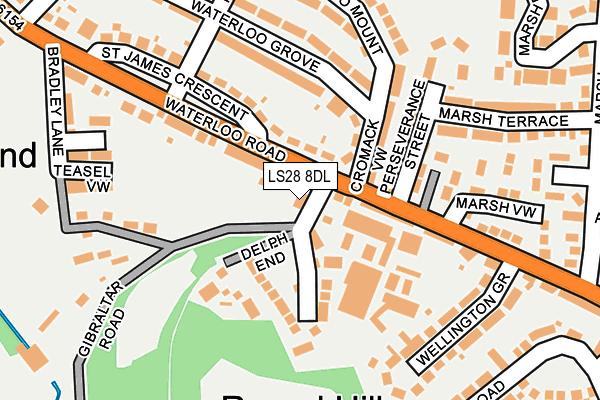 LS28 8DL map - OS OpenMap – Local (Ordnance Survey)