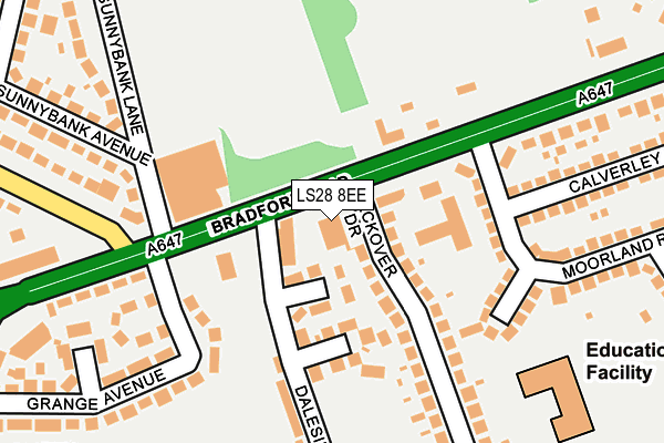 LS28 8EE map - OS OpenMap – Local (Ordnance Survey)