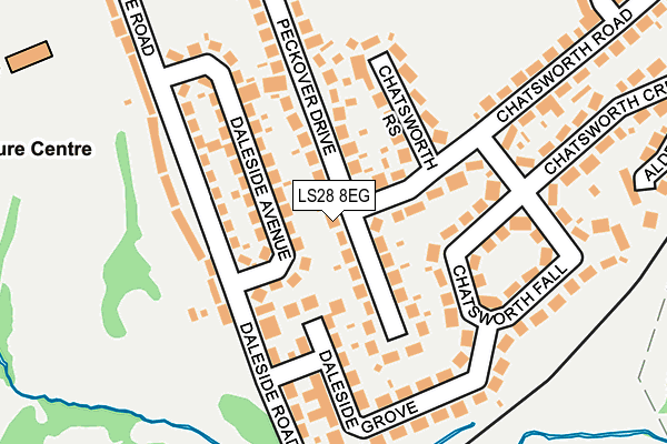 LS28 8EG map - OS OpenMap – Local (Ordnance Survey)