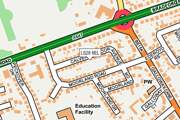 Map of PUDSEY DEVELOPMENTS LIMITED at local scale
