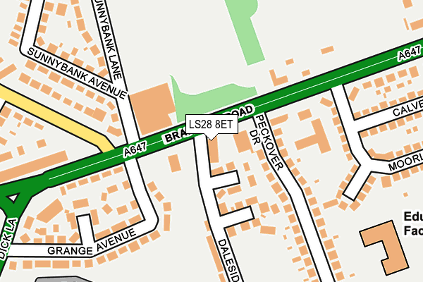 LS28 8ET map - OS OpenMap – Local (Ordnance Survey)