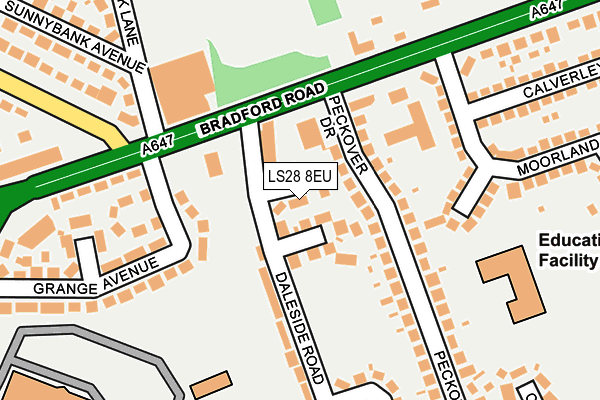 LS28 8EU map - OS OpenMap – Local (Ordnance Survey)