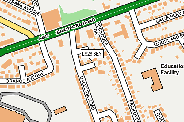 LS28 8EY map - OS OpenMap – Local (Ordnance Survey)
