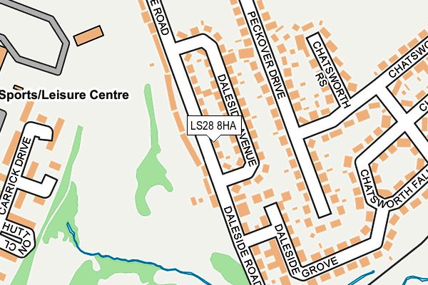 LS28 8HA map - OS OpenMap – Local (Ordnance Survey)