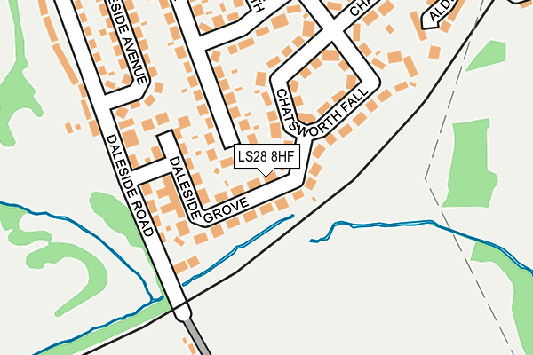 LS28 8HF map - OS OpenMap – Local (Ordnance Survey)