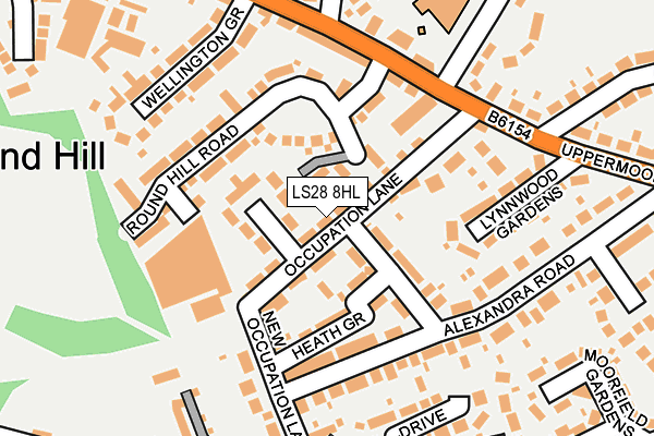 LS28 8HL map - OS OpenMap – Local (Ordnance Survey)