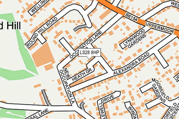 LS28 8HP map - OS OpenMap – Local (Ordnance Survey)