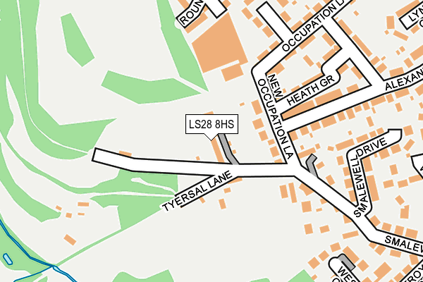 LS28 8HS map - OS OpenMap – Local (Ordnance Survey)