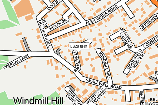 LS28 8HX map - OS OpenMap – Local (Ordnance Survey)