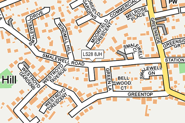 LS28 8JH map - OS OpenMap – Local (Ordnance Survey)