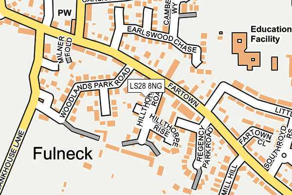 LS28 8NG map - OS OpenMap – Local (Ordnance Survey)