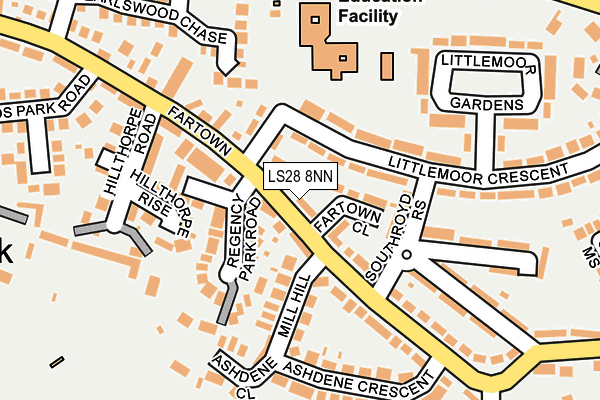 LS28 8NN map - OS OpenMap – Local (Ordnance Survey)