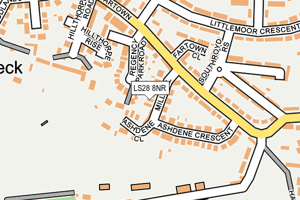 LS28 8NR map - OS OpenMap – Local (Ordnance Survey)