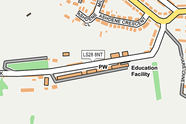 LS28 8NT map - OS OpenMap – Local (Ordnance Survey)