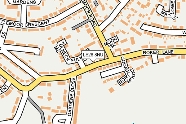 LS28 8NU map - OS OpenMap – Local (Ordnance Survey)