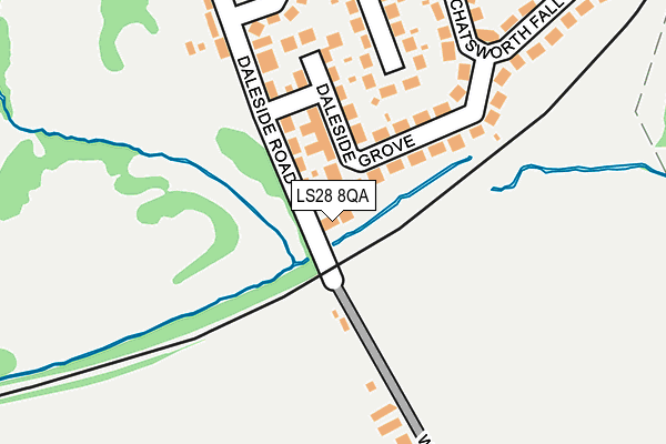 LS28 8QA map - OS OpenMap – Local (Ordnance Survey)