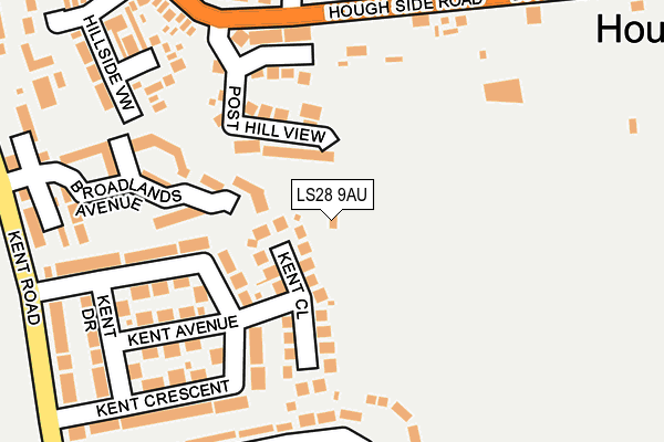 LS28 9AU map - OS OpenMap – Local (Ordnance Survey)