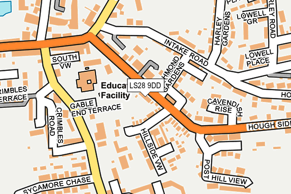 LS28 9DD map - OS OpenMap – Local (Ordnance Survey)