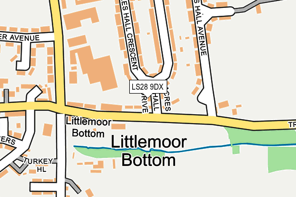 LS28 9DX map - OS OpenMap – Local (Ordnance Survey)